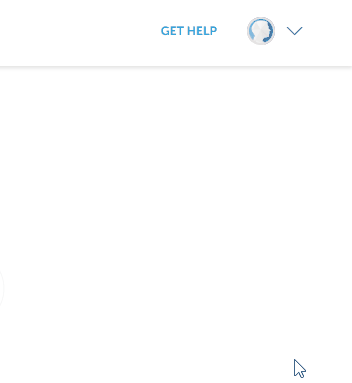 Image of the Spokeo drop down menu to go to the account page