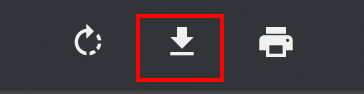 Image of the download button in the internet browser PDF options
