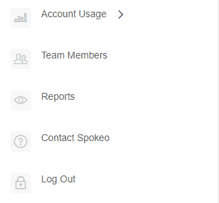 Image of the Spokeo drop down menu for business users to add or remove team members