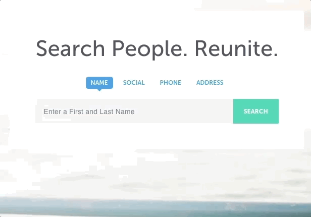 Image of a Name search performed from the Spokeo homepage